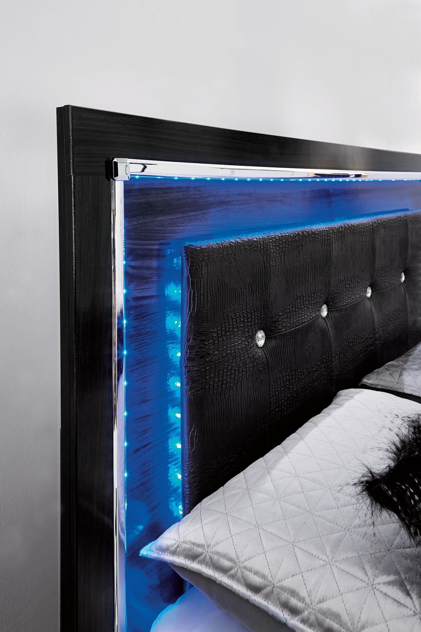 Kaydell King Panel Bed with Storage with Mirrored Dresser, Chest and 2 Nightstands - Premier Furniture & Mattress