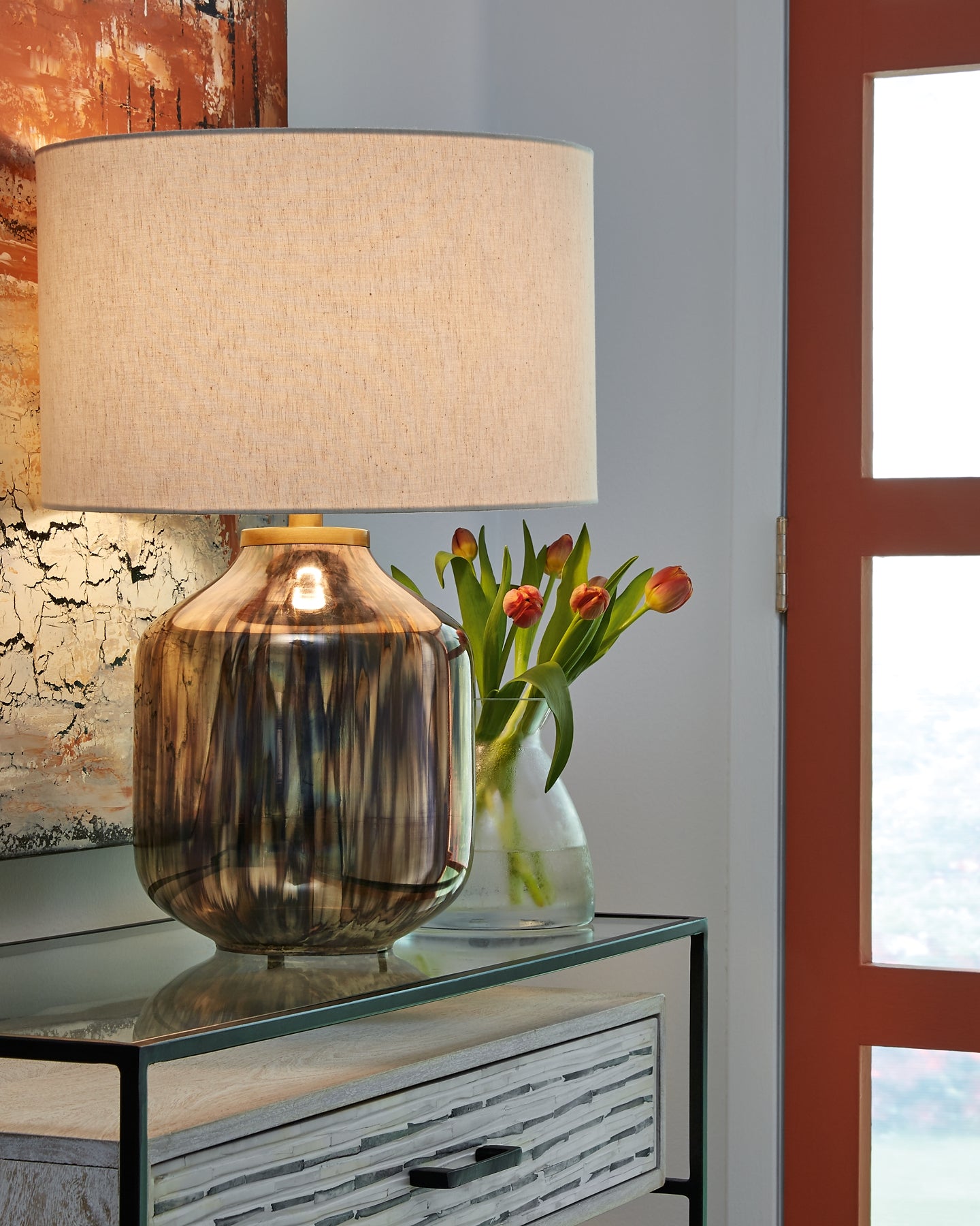 Jadstow Glass Table Lamp (1/CN) - Premier Furniture & Mattress