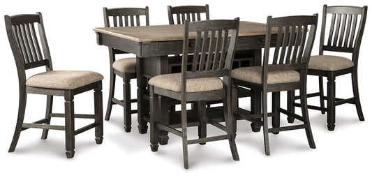 Tyler Creek Counter Height Dining Table and 6 Barstools - Premier Furniture & Mattress