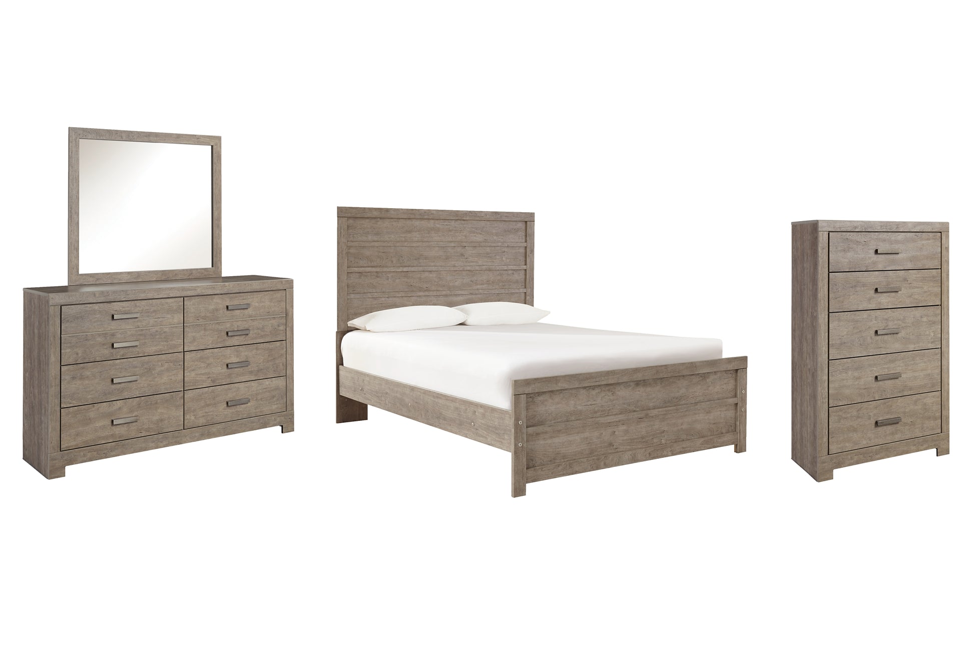 Culverbach Full Panel Bed with Mirrored Dresser and Chest - Premier Furniture & Mattress