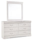 Anarasia Twin Sleigh Headboard with Mirrored Dresser, Chest and Nightstand - Premier Furniture & Mattress