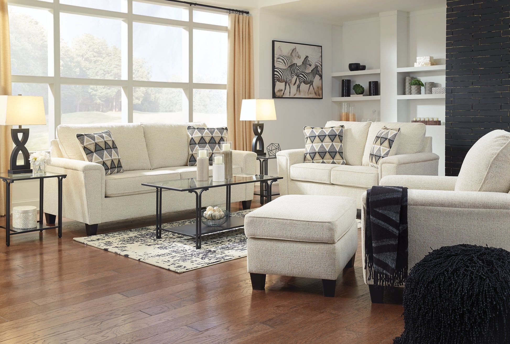 Abinger Sofa, Loveseat, Chair and Ottoman - Premier Furniture & Mattress