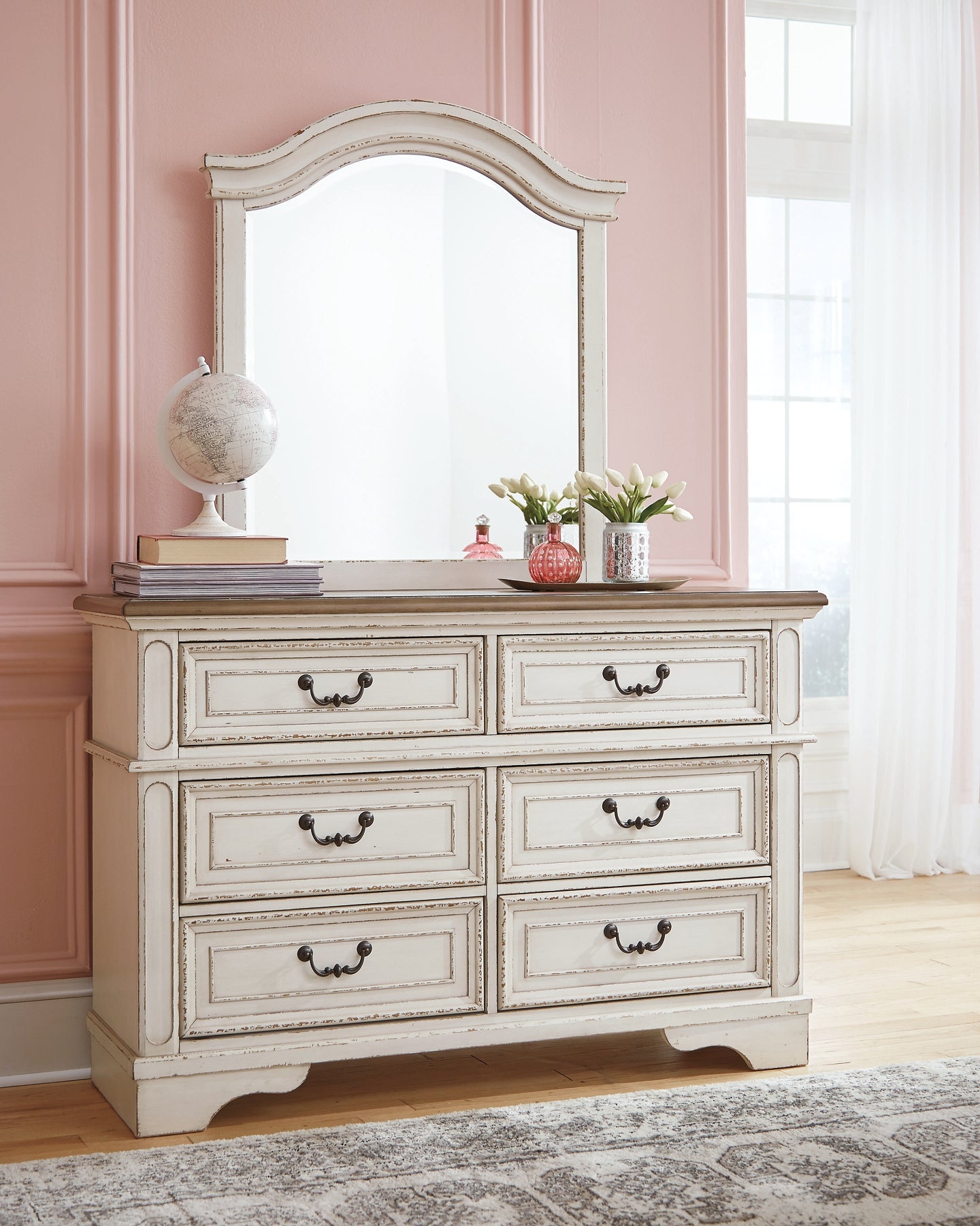Realyn Full Panel Bed with Mirrored Dresser and Chest - Premier Furniture & Mattress