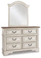 Realyn Full Panel Bed with Mirrored Dresser and Chest - Premier Furniture & Mattress