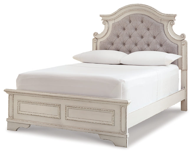 Realyn Full Panel Bed with Mirrored Dresser and Chest - Premier Furniture & Mattress