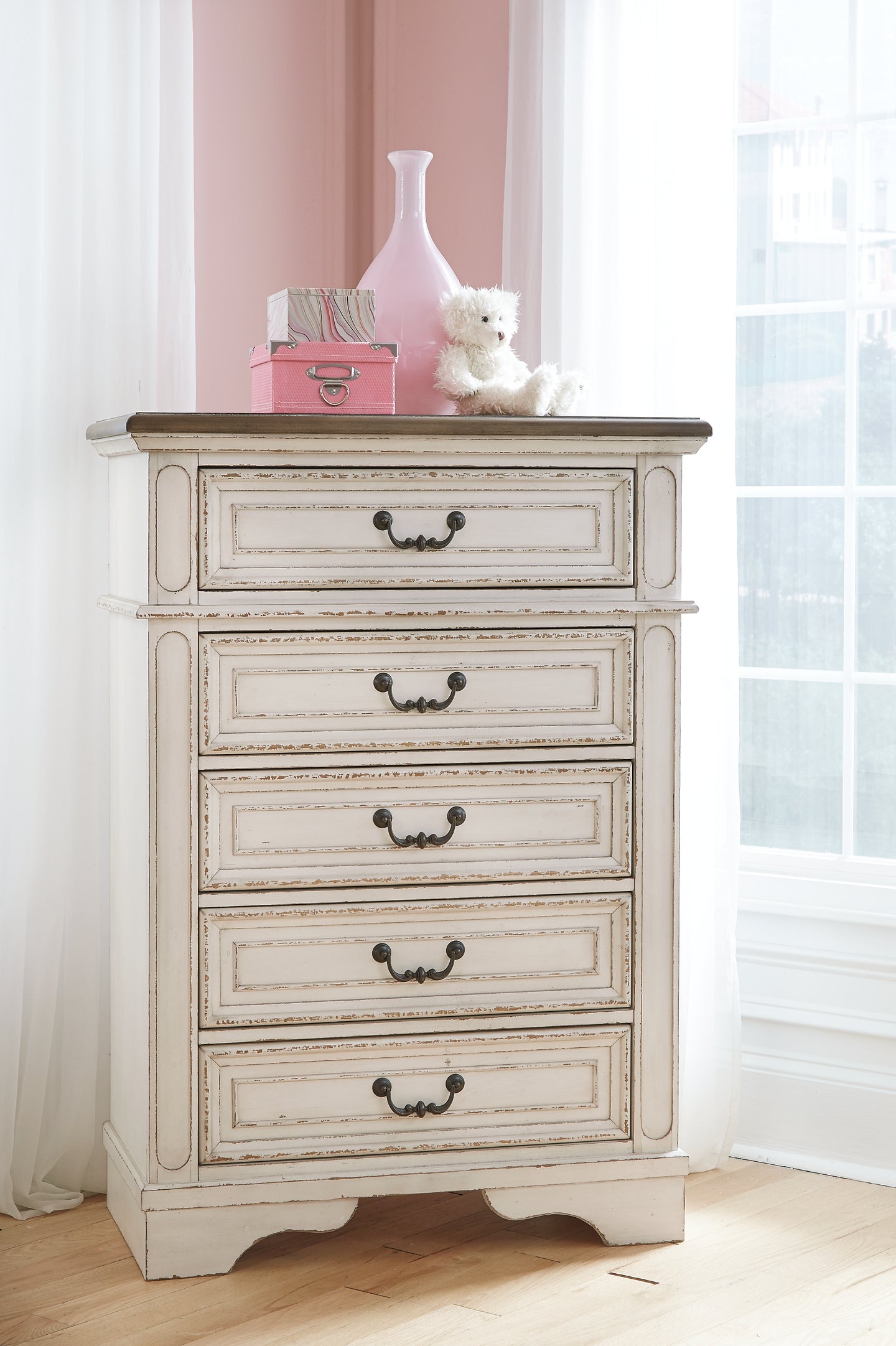 Realyn Full Panel Bed with Mirrored Dresser and Chest - Premier Furniture & Mattress