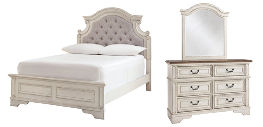 Realyn Full Panel Bed with Mirrored Dresser - Premier Furniture & Mattress