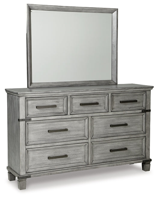 Russelyn King Storage Bed with Mirrored Dresser and Chest - Premier Furniture & Mattress