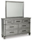 Russelyn King Storage Bed with Mirrored Dresser and Chest - Premier Furniture & Mattress