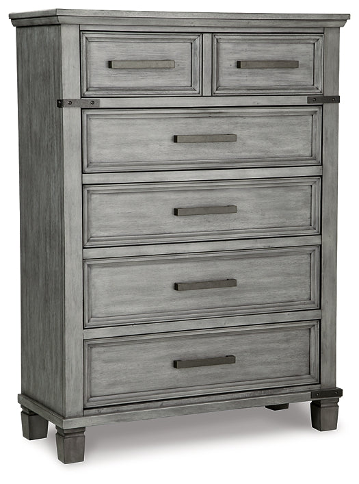 Russelyn King Storage Bed with Mirrored Dresser and Chest - Premier Furniture & Mattress