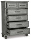 Russelyn King Storage Bed with Mirrored Dresser and Chest - Premier Furniture & Mattress