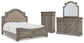 Lodenbay California King Panel Bed with Mirrored Dresser and Chest - Premier Furniture & Mattress