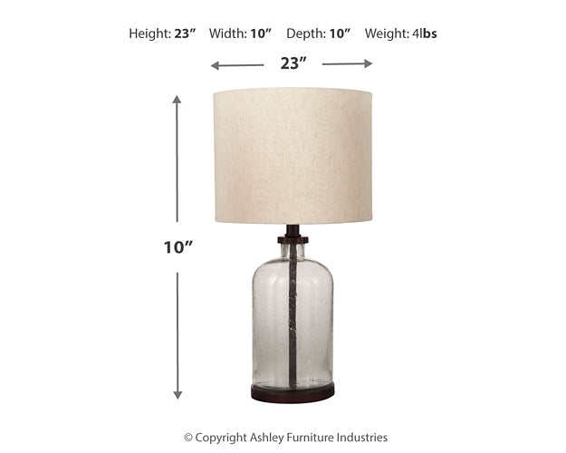Bandile Glass Table Lamp (1/CN) - Premier Furniture & Mattress