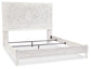 Paxberry King Panel Bed with Mirrored Dresser and Chest - Premier Furniture & Mattress