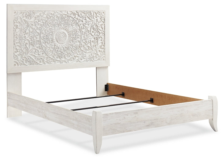 Paxberry Queen Panel Bed with Mirrored Dresser, Chest and Nightstand - Premier Furniture & Mattress