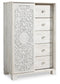 Paxberry Queen Panel Bed with Mirrored Dresser, Chest and Nightstand - Premier Furniture & Mattress