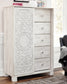 Paxberry Queen Panel Bed with Mirrored Dresser, Chest and Nightstand - Premier Furniture & Mattress