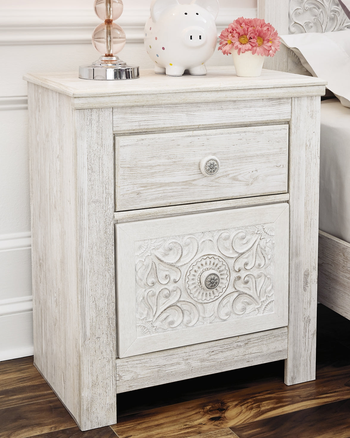 Paxberry Queen Panel Bed with Mirrored Dresser, Chest and Nightstand - Premier Furniture & Mattress