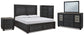Foyland King Panel Storage Bed with Mirrored Dresser, Chest and Nightstand - Premier Furniture & Mattress